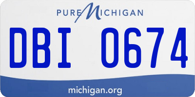 MI license plate DBI0674