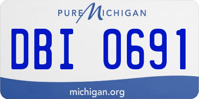 MI license plate DBI0691