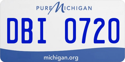 MI license plate DBI0720