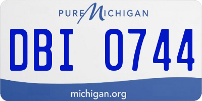 MI license plate DBI0744