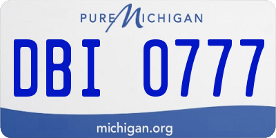 MI license plate DBI0777