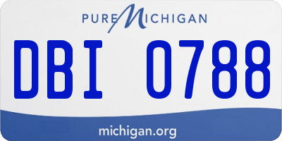 MI license plate DBI0788