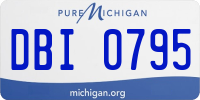 MI license plate DBI0795
