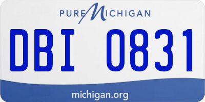 MI license plate DBI0831