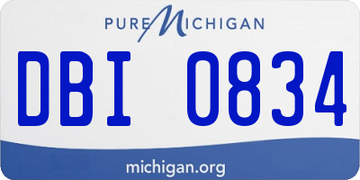 MI license plate DBI0834