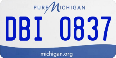 MI license plate DBI0837