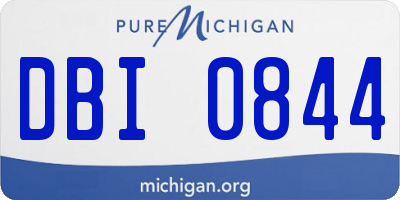 MI license plate DBI0844