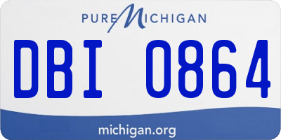MI license plate DBI0864
