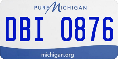 MI license plate DBI0876