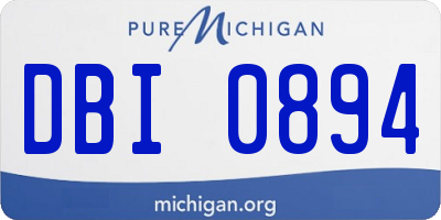 MI license plate DBI0894