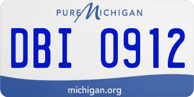 MI license plate DBI0912