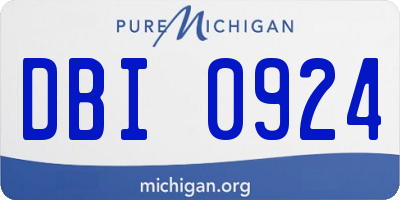 MI license plate DBI0924