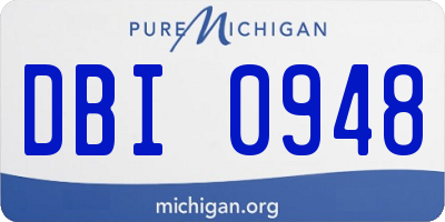 MI license plate DBI0948