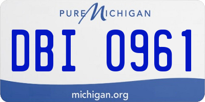 MI license plate DBI0961