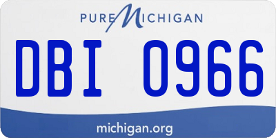 MI license plate DBI0966