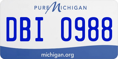 MI license plate DBI0988