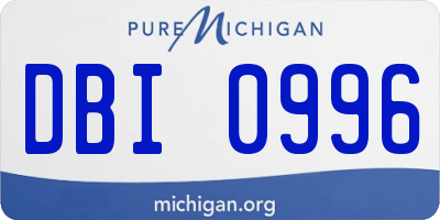 MI license plate DBI0996