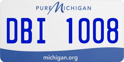 MI license plate DBI1008