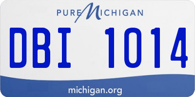 MI license plate DBI1014
