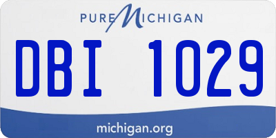 MI license plate DBI1029