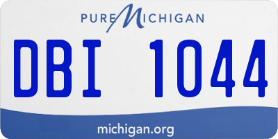 MI license plate DBI1044