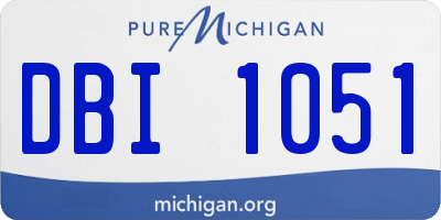 MI license plate DBI1051