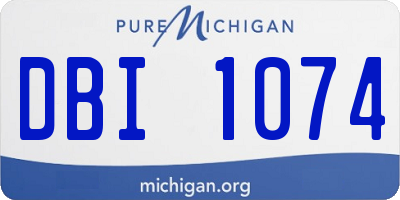 MI license plate DBI1074