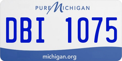 MI license plate DBI1075