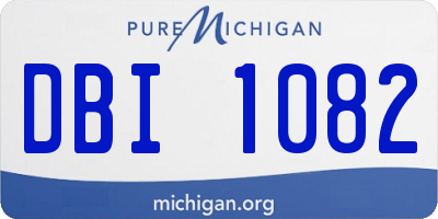 MI license plate DBI1082