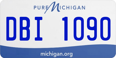 MI license plate DBI1090