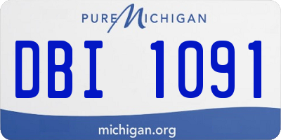 MI license plate DBI1091