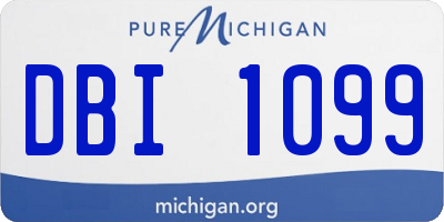 MI license plate DBI1099