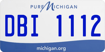 MI license plate DBI1112