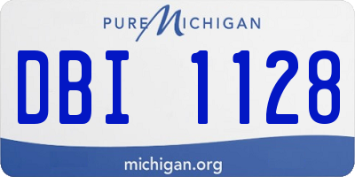 MI license plate DBI1128