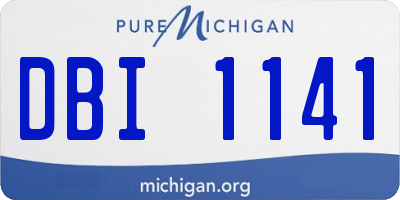 MI license plate DBI1141