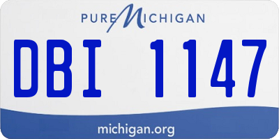 MI license plate DBI1147