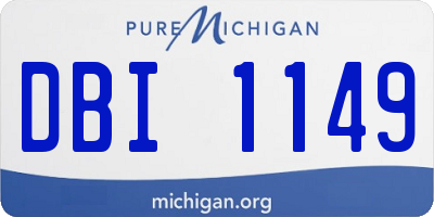 MI license plate DBI1149