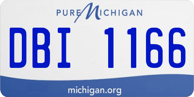 MI license plate DBI1166