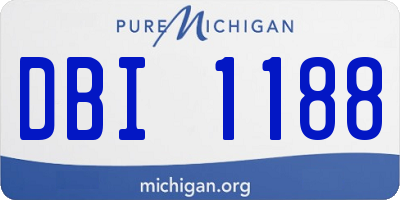 MI license plate DBI1188