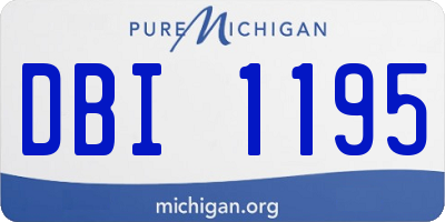 MI license plate DBI1195