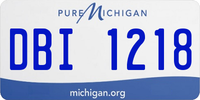 MI license plate DBI1218