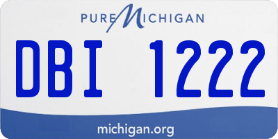 MI license plate DBI1222