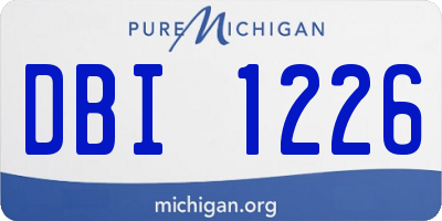 MI license plate DBI1226