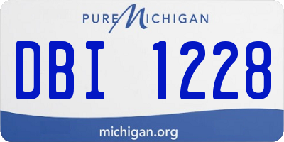 MI license plate DBI1228
