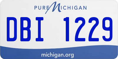 MI license plate DBI1229