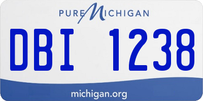 MI license plate DBI1238