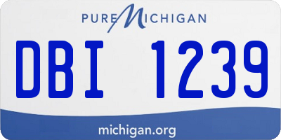 MI license plate DBI1239
