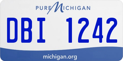 MI license plate DBI1242