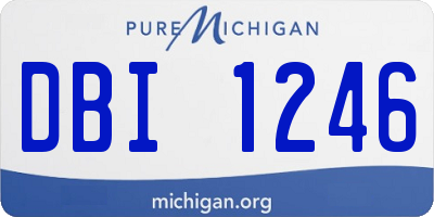 MI license plate DBI1246