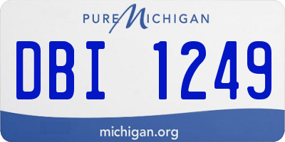MI license plate DBI1249